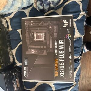 ASUS TUF Gaming X670E-PLUS WiFi Motherboard - Black and Gray